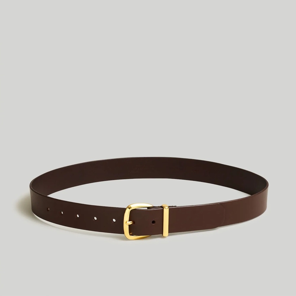 The Essential Wide Leather Belt in Chocolate Raisin